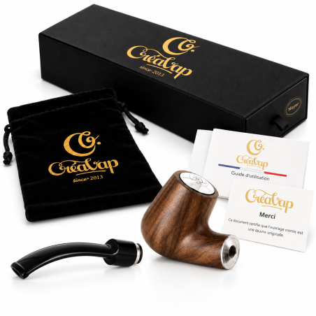 E-pipe Bent 18350 Créavap | Pipe électronique en bois